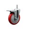 Service Caster 5 Inch Red Polyurethane Wheel Swivel 34 Inch Threaded Stem Caster Total Lock Brake SCC SCC-TSTTL20S514-PPUB-RED-34212 - alternate 1